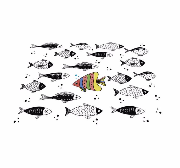 Fish Pattern animal vinyl carpet - TenStickers