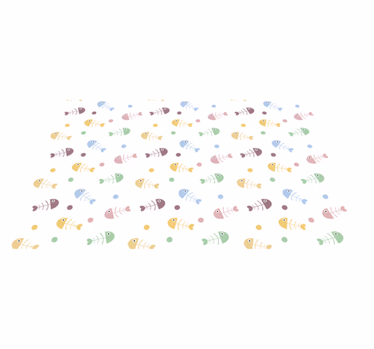 Colorful Fish Illustration kids vinyl carpet - TenStickers