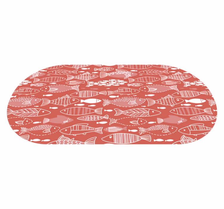 Fish Patterned Decor animal vinyl carpet - TenStickers