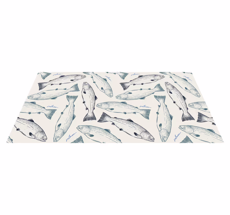 Fish Illustration animal vinyl carpet - TenStickers