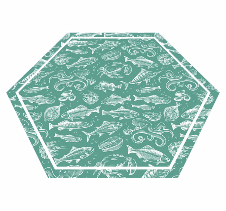 Aquatic Enchantment animal vinyl carpet - TenStickers