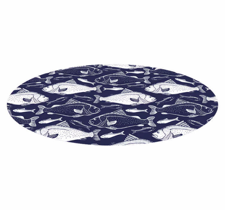 Marine Fish Pattern animal vinyl carpet - TenStickers