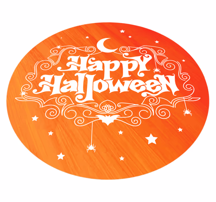 Halloween vinyl carpet halloween celebration round - TenStickers