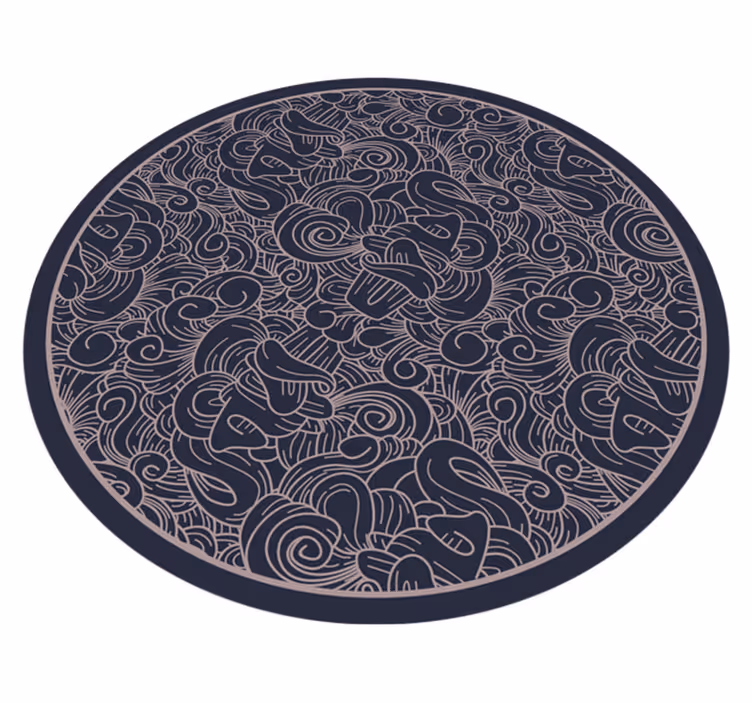 Mandala vinyl carpet with swirling mandala design - TenStickers