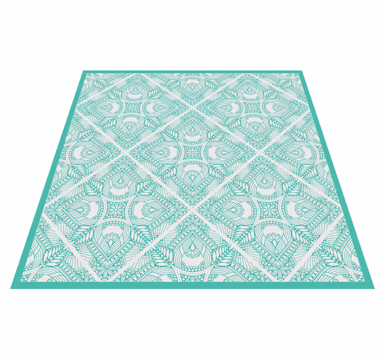 Geometric vinyl carpet geometric patterned overlay - TenStickers