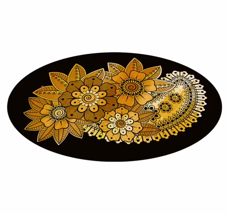 Mandala vinyl carpet with intricate design - TenStickers