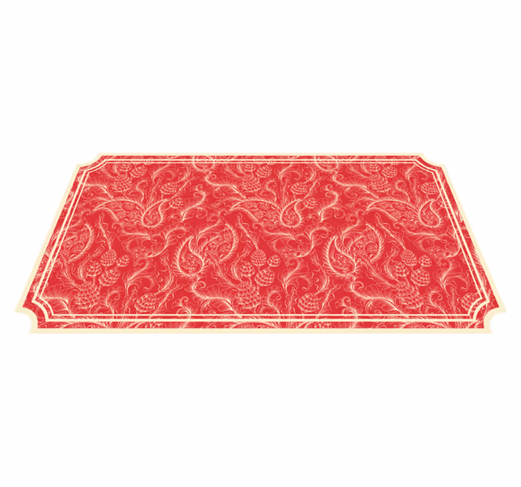 Ornate Paisley red vinyl carpet - TenStickers