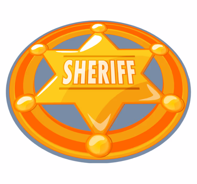 Sheriff Badge game vinyl carpet - TenStickers