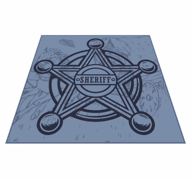 Sheriff Badge Emblem game vinyl carpet - TenStickers