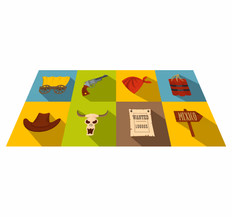 Western Adventure game vinyl carpet - TenStickers