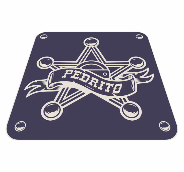 Personalized Emblem custom vinyl carpet - TenStickers