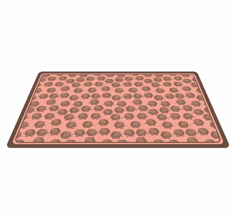 Hedgehog Pattern animal vinyl carpet - TenStickers