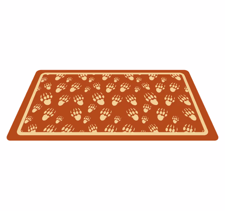 Paw Pattern Design animal print vinyl carpet - TenStickers