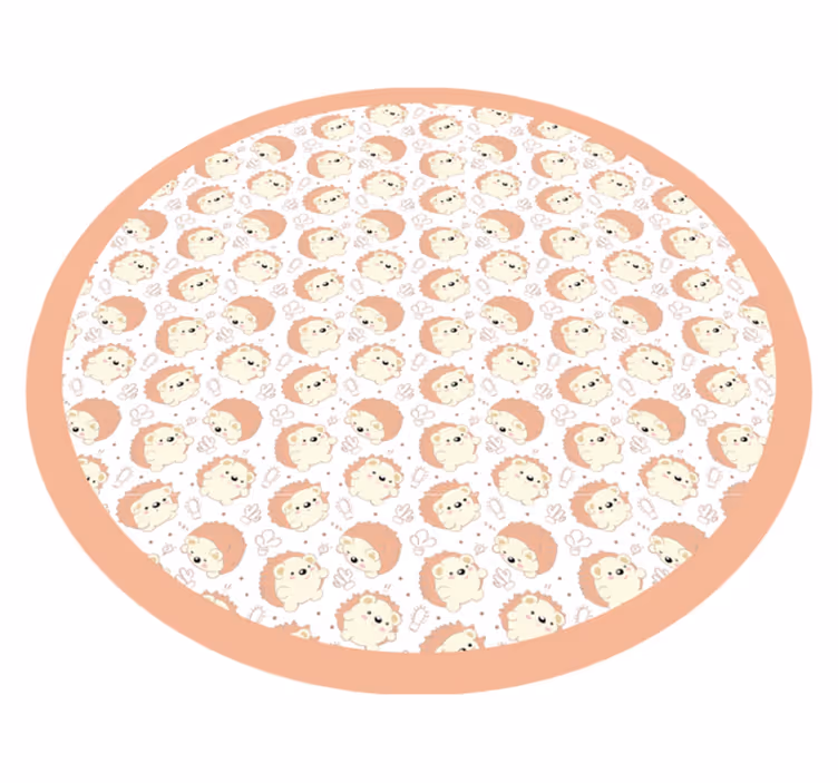 Lion Circular Pattern nursery vinyl carpet - TenStickers