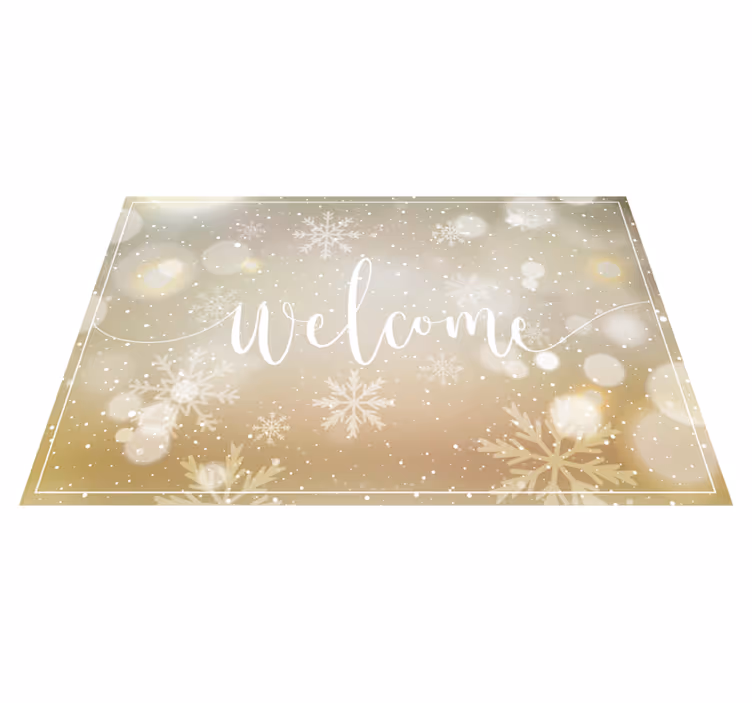 Seasonal Welcome Message Christmas vinyl carpet - TenStickers