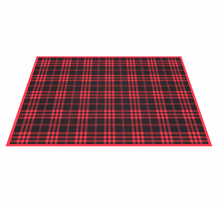Christmas tartan pattern  stripes vinyl rug - TenStickers