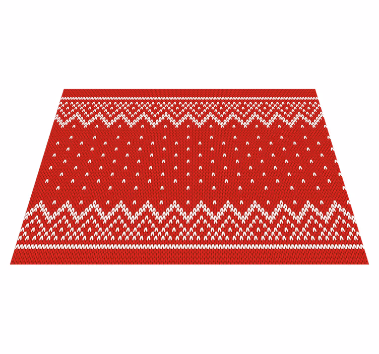 Festive Knit Pattern Christmas vinyl carpet - TenStickers