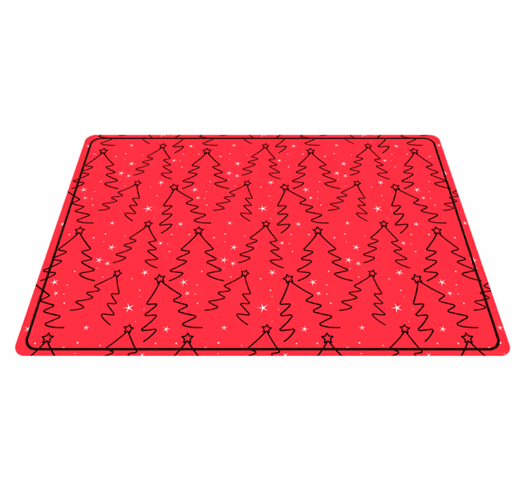 Festive Doodle Pattern Christmas vinyl carpet - TenStickers