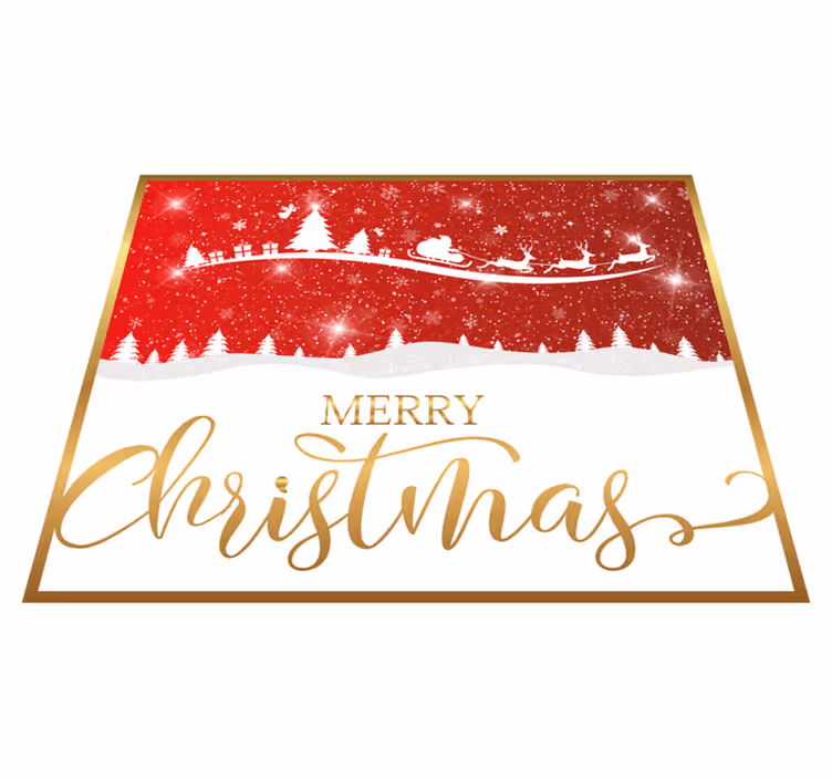 Festive Greeting Christmas vinyl carpet - TenStickers