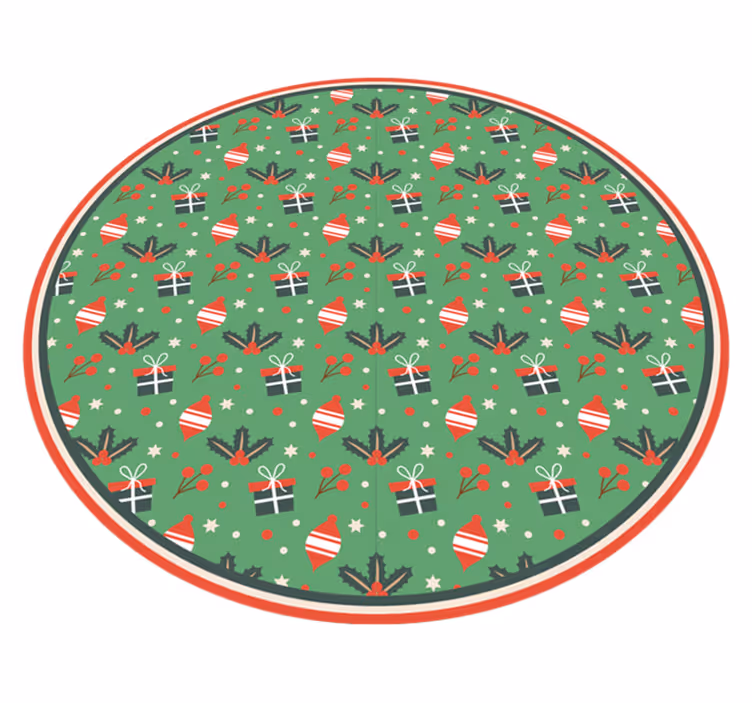 Festive Roundel Christmas vinyl carpet - TenStickers