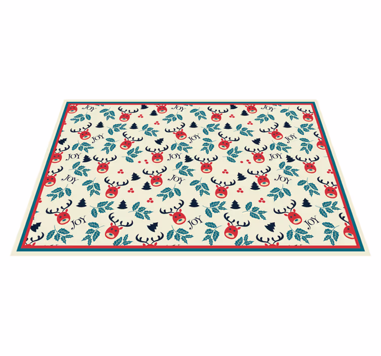 Festive Reindeer Pattern Christmas vinyl carpet - TenStickers
