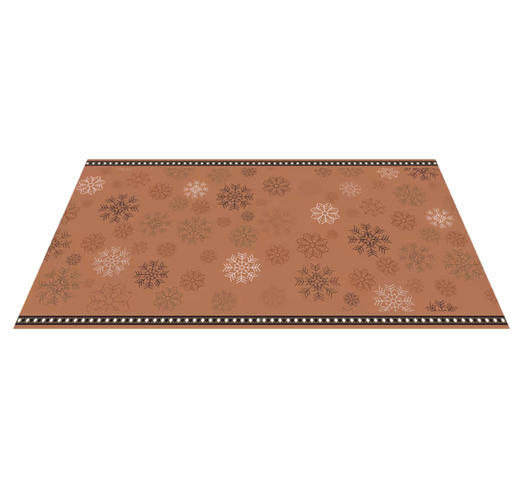 Snowflake Motif floral vinyl carpet - TenStickers