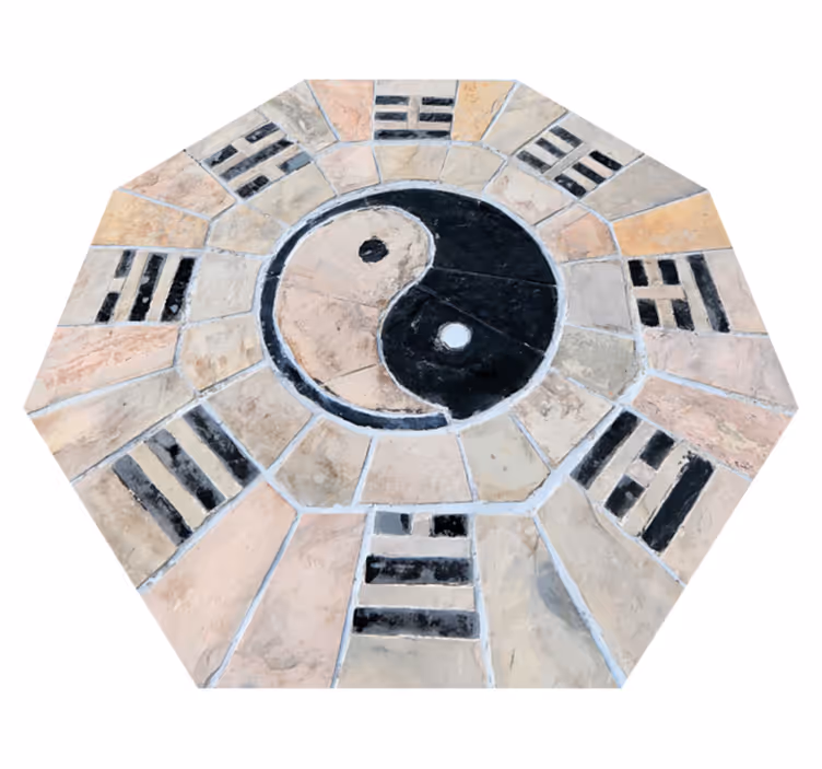 Yin Yang Montage mosaic vinyl carpet - TenStickers