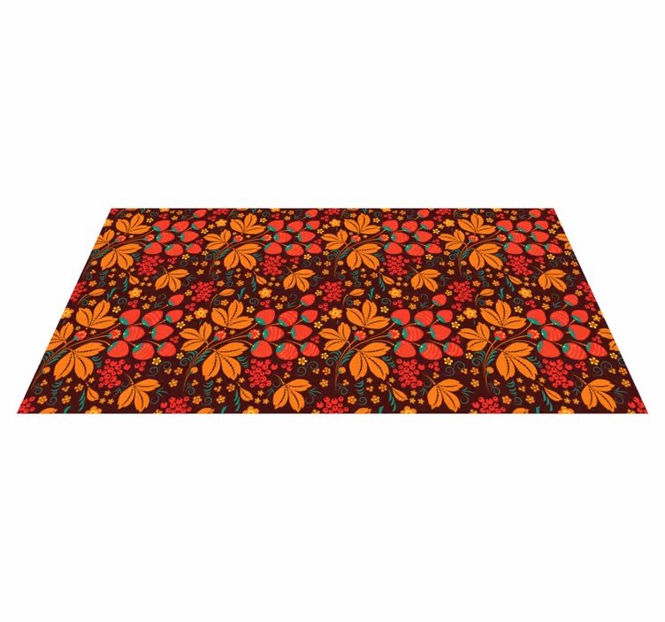 Floral vinyl carpet with autumn floral designs - TenStickers