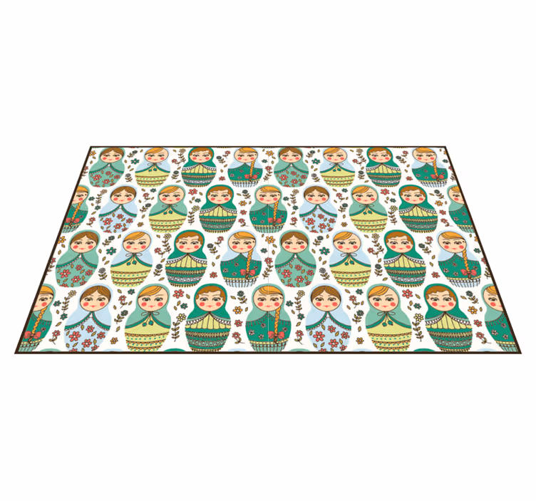 Russian Doll Motif bedroom vinyl carpet - TenStickers