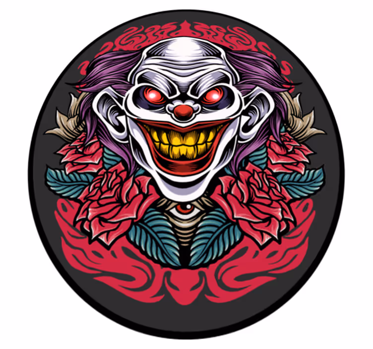 Clown Illustration halloween vinyl carpet - TenStickers