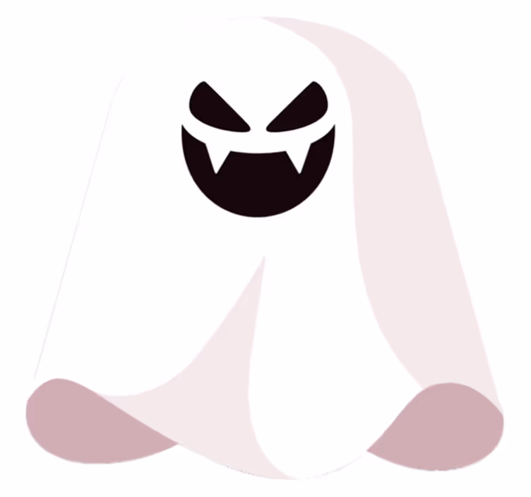 Monochrome Ghost halloween vinyl carpet - TenStickers