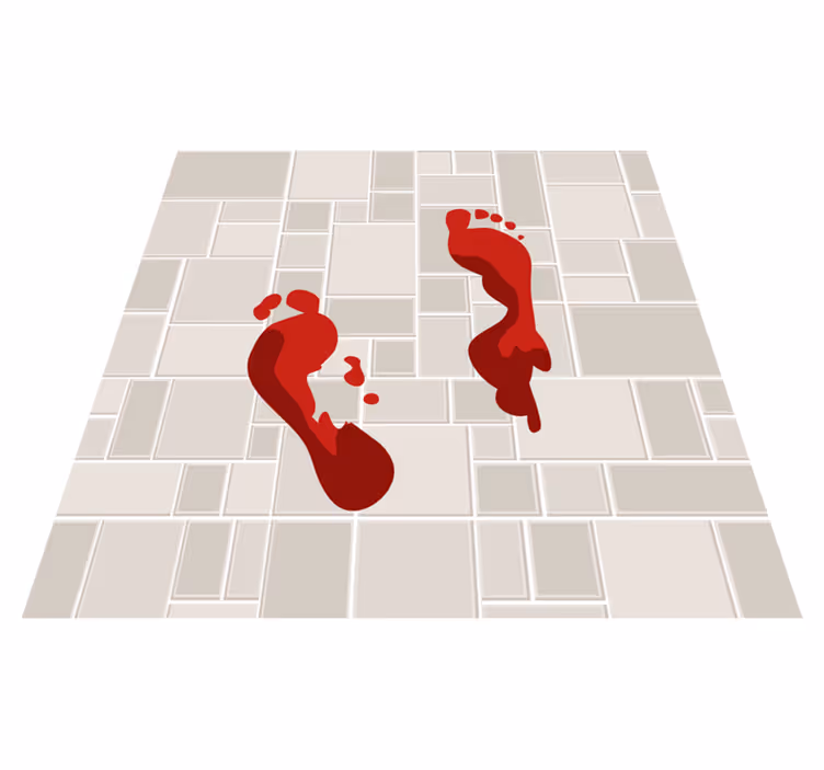 Footprint Trail halloween vinyl carpet - TenStickers