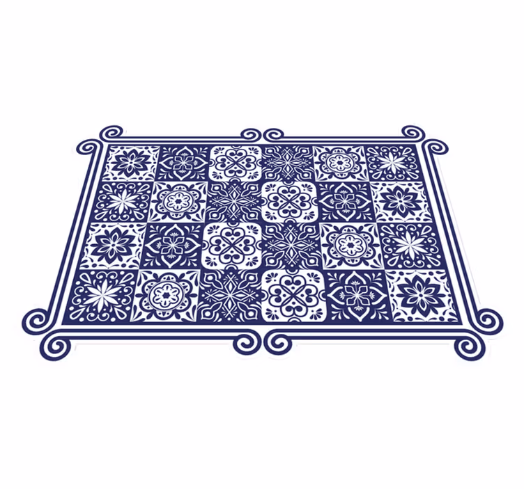 Mandala tile pattern tile vinyl carpet - TenStickers