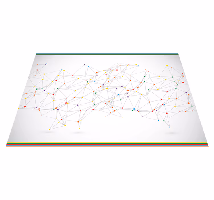 Geometric vinyl carpet geometric links - TenStickers