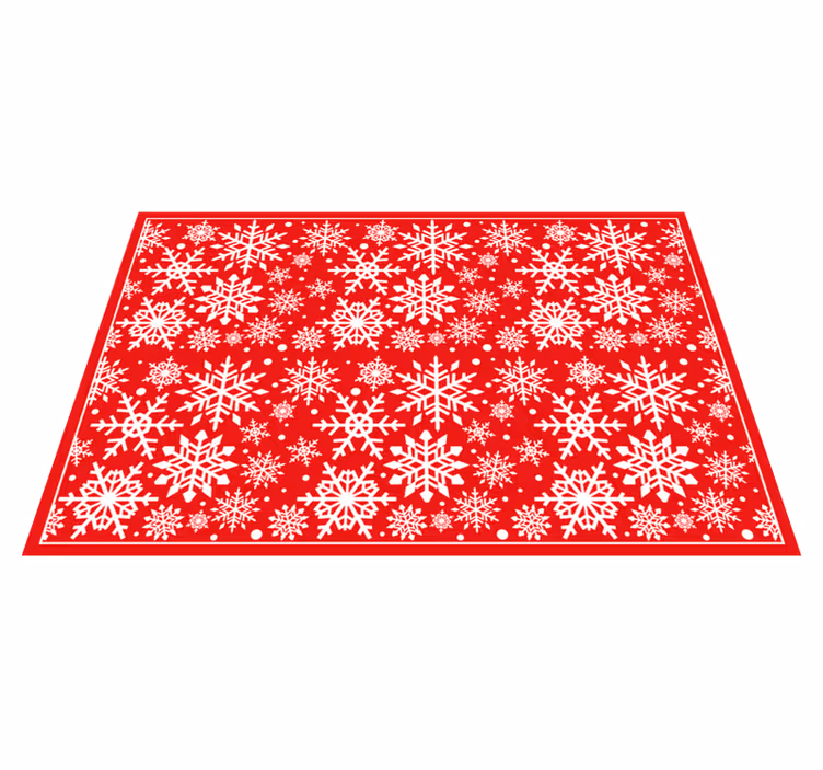 Celebratory Snowflake Motif Christmas vinyl carpet - TenStickers
