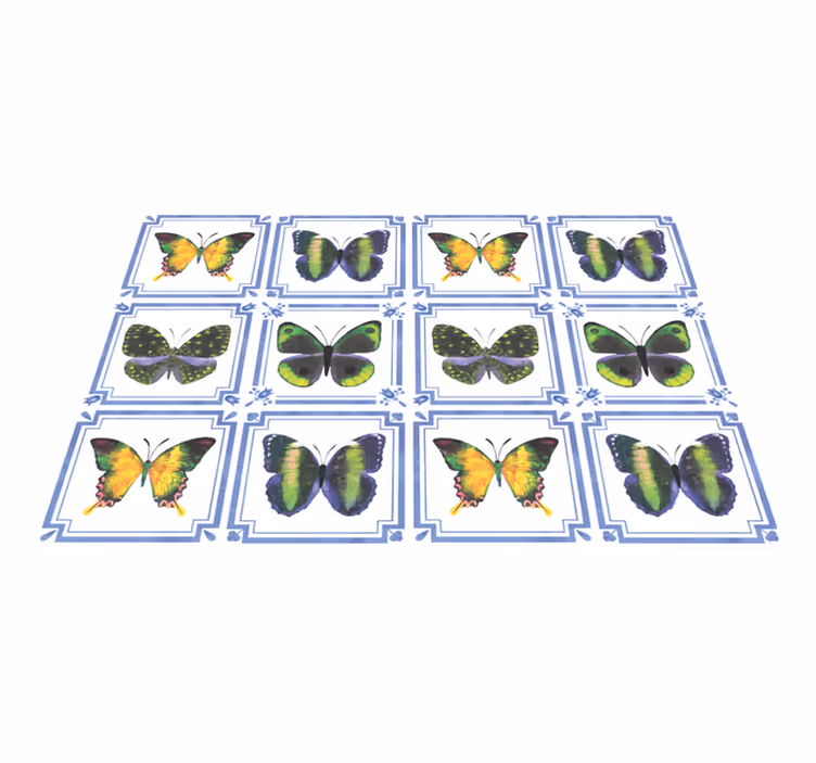 Butterfly Pattern animal vinyl carpet - TenStickers