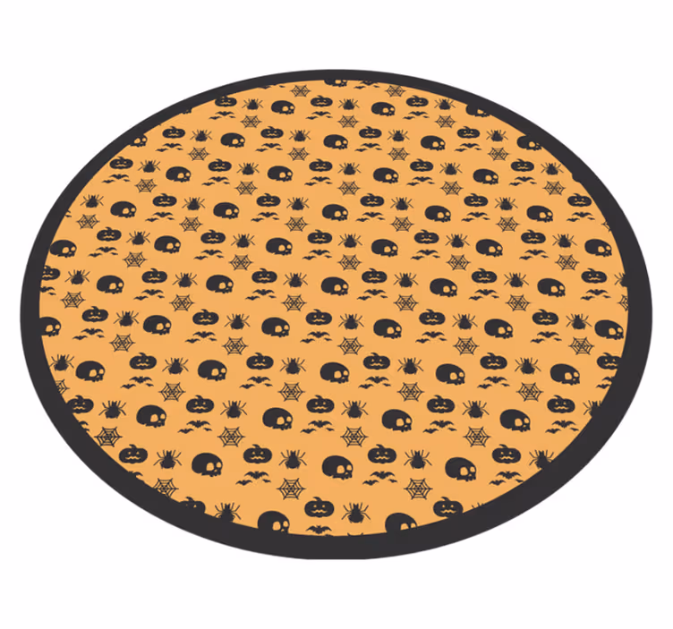 Spooky Circular Pattern halloween vinyl carpet - TenStickers
