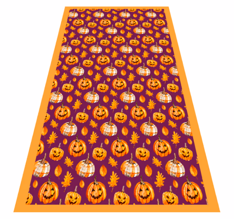 Pumpkin Pattern halloween vinyl carpet - TenStickers