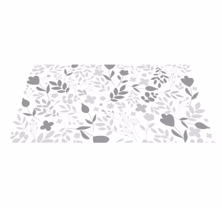 Floral silhouette floral vinyl carpet - TenStickers
