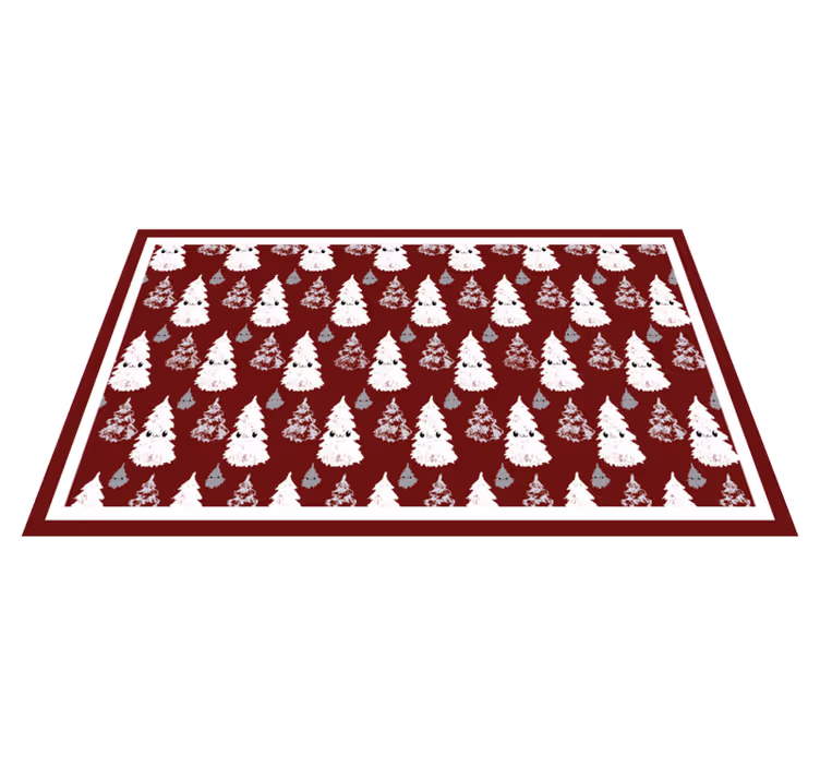 Festive Fir Pattern Christmas vinyl carpet - TenStickers