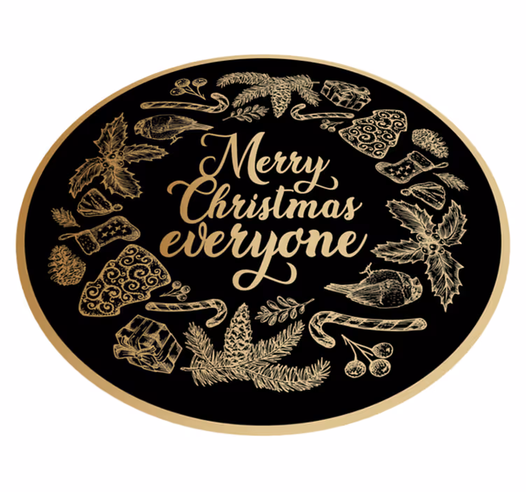 Festive Holiday Greeting Christmas vinyl carpet - TenStickers
