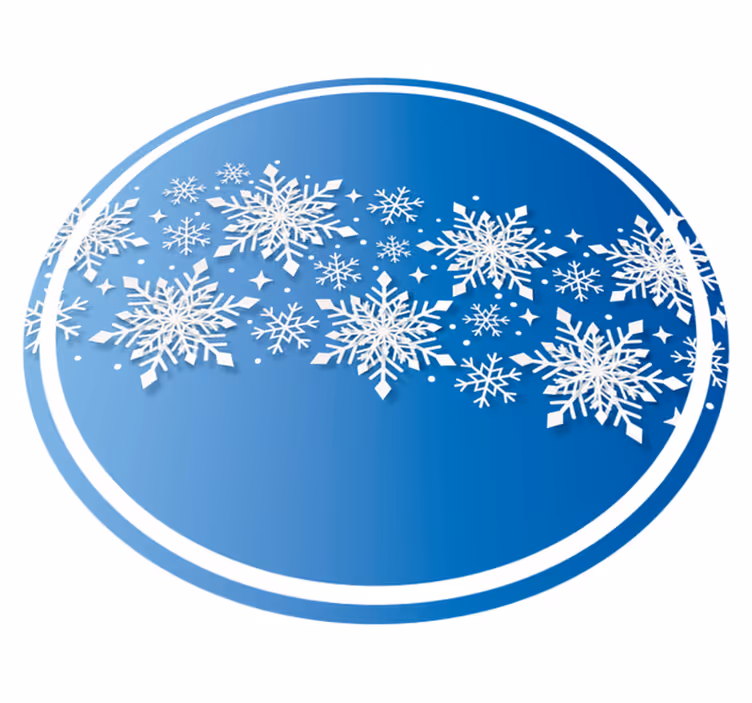 Winter Snowflakes Christmas vinyl carpet - TenStickers