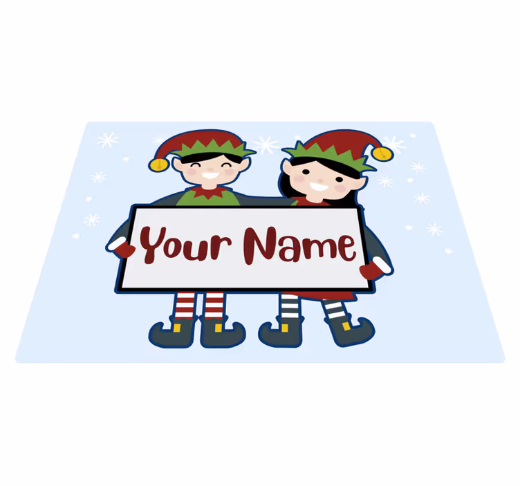 Personalized Elves custom vinyl carpet - TenStickers