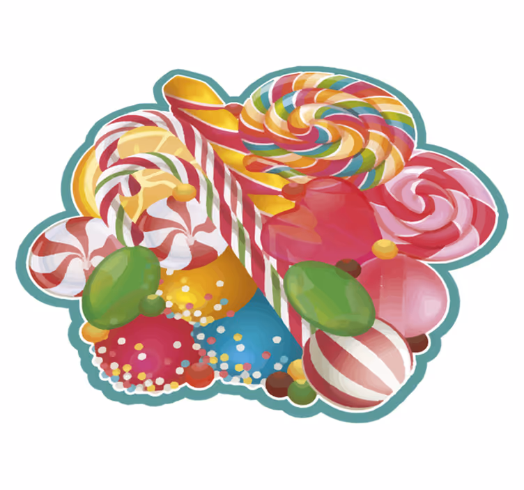 Candy Delight event vinyl carpet - TenStickers