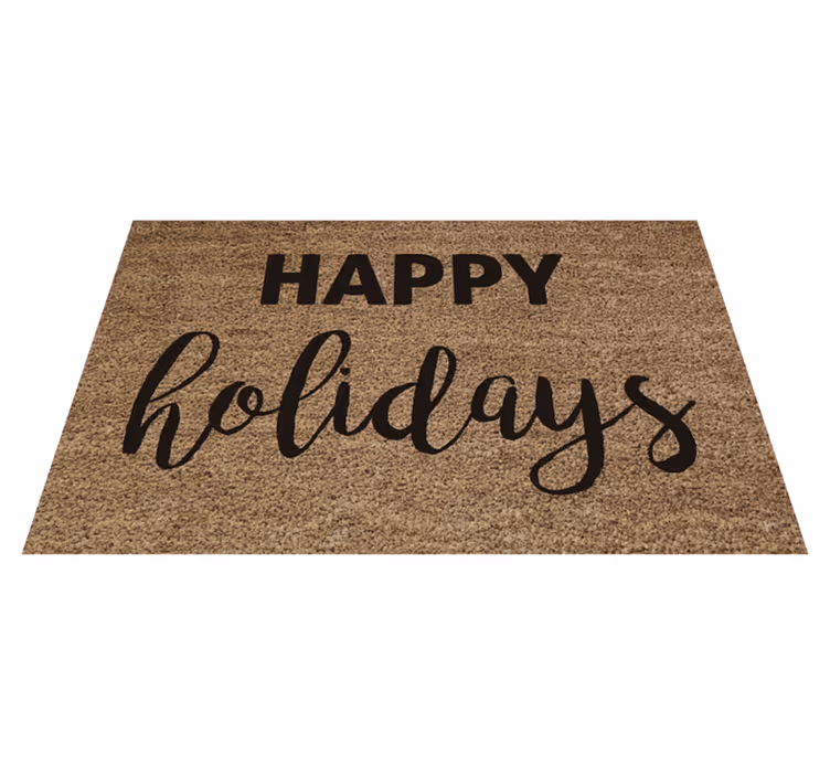 Festive Greeting Doormat Christmas vinyl carpet - TenStickers