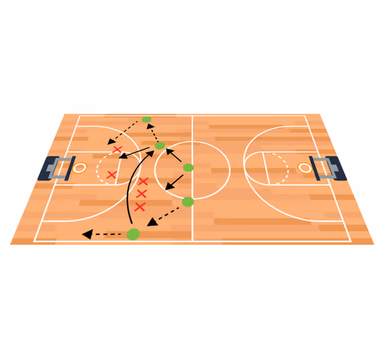 Basketball Court road vinyl carpet - TenStickers