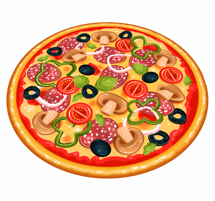 Delicious pizza slice kitchen vinyl carpet - TenStickers