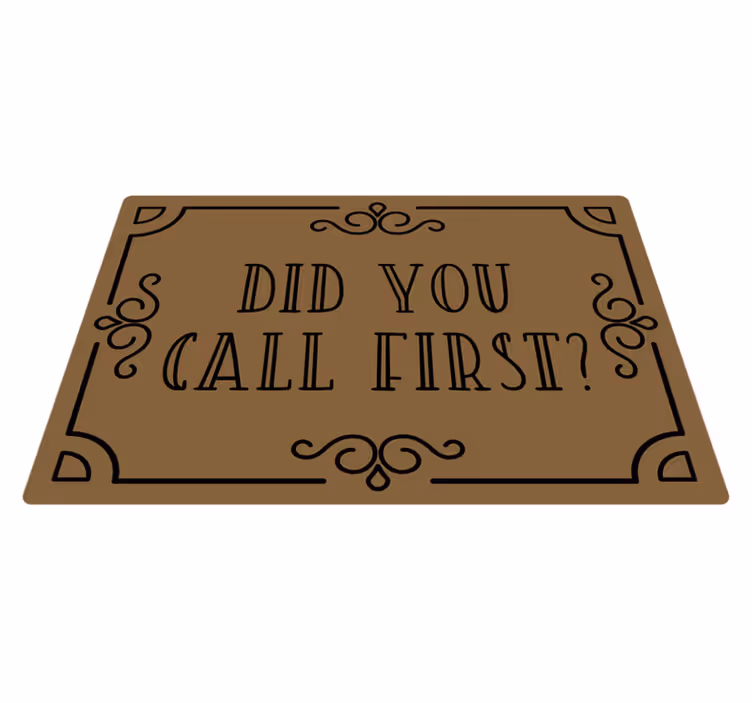 Call First Reminder custom vinyl carpet - TenStickers