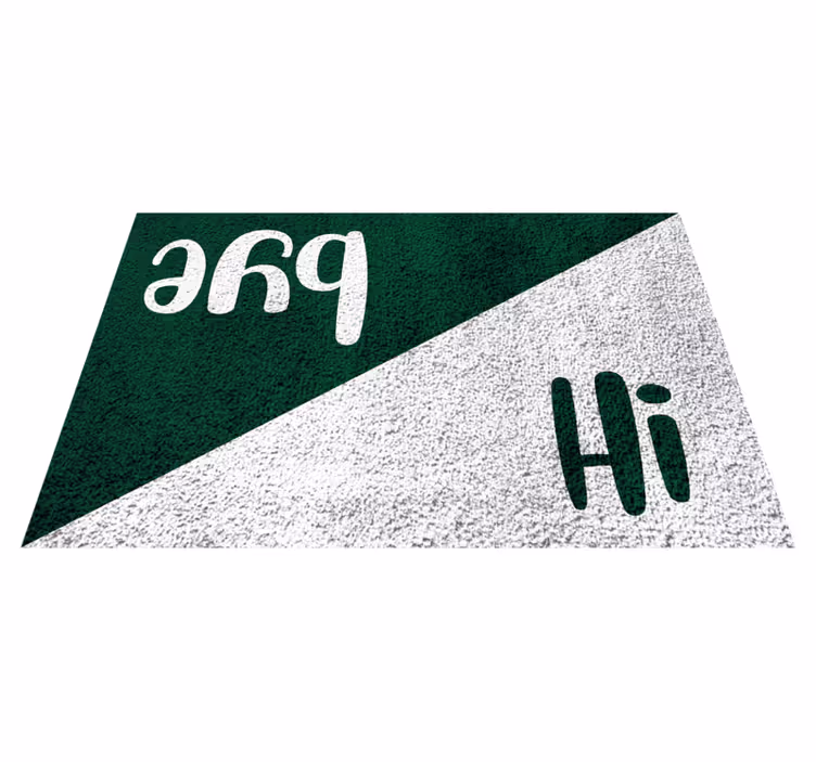 Prahs Hi Greetings custom vinyl carpet - TenStickers