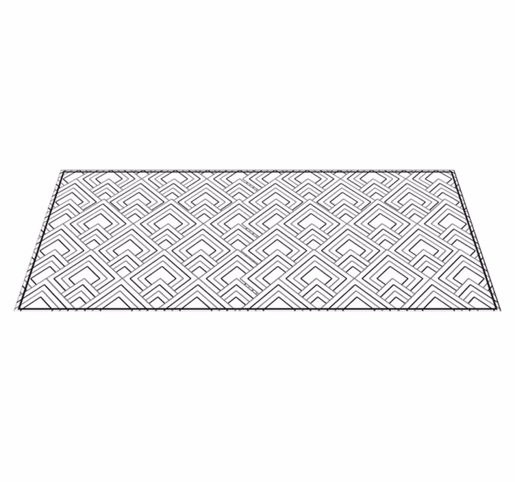 Geometric vinyl carpet geometric maze design - TenStickers